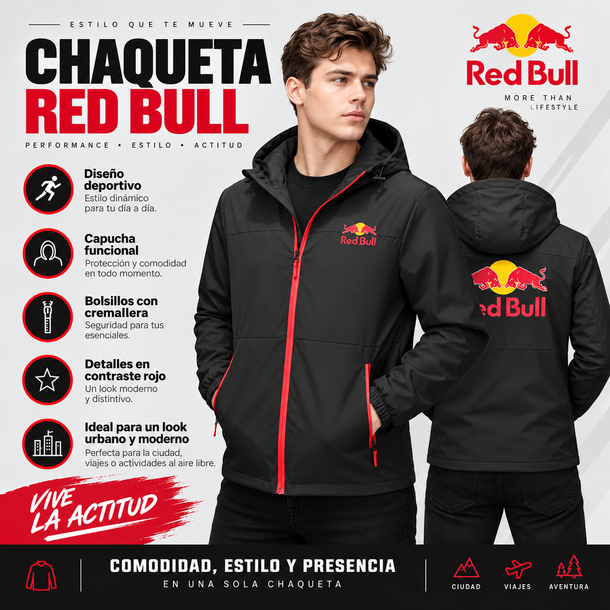 CHAQUETA TACTICA REDBULL