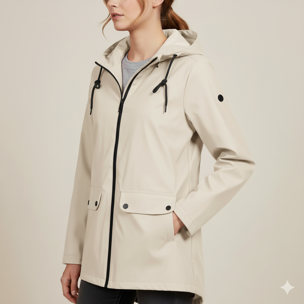 GABAN PARA DAMA IMPERMEABLE CON CAPOTA