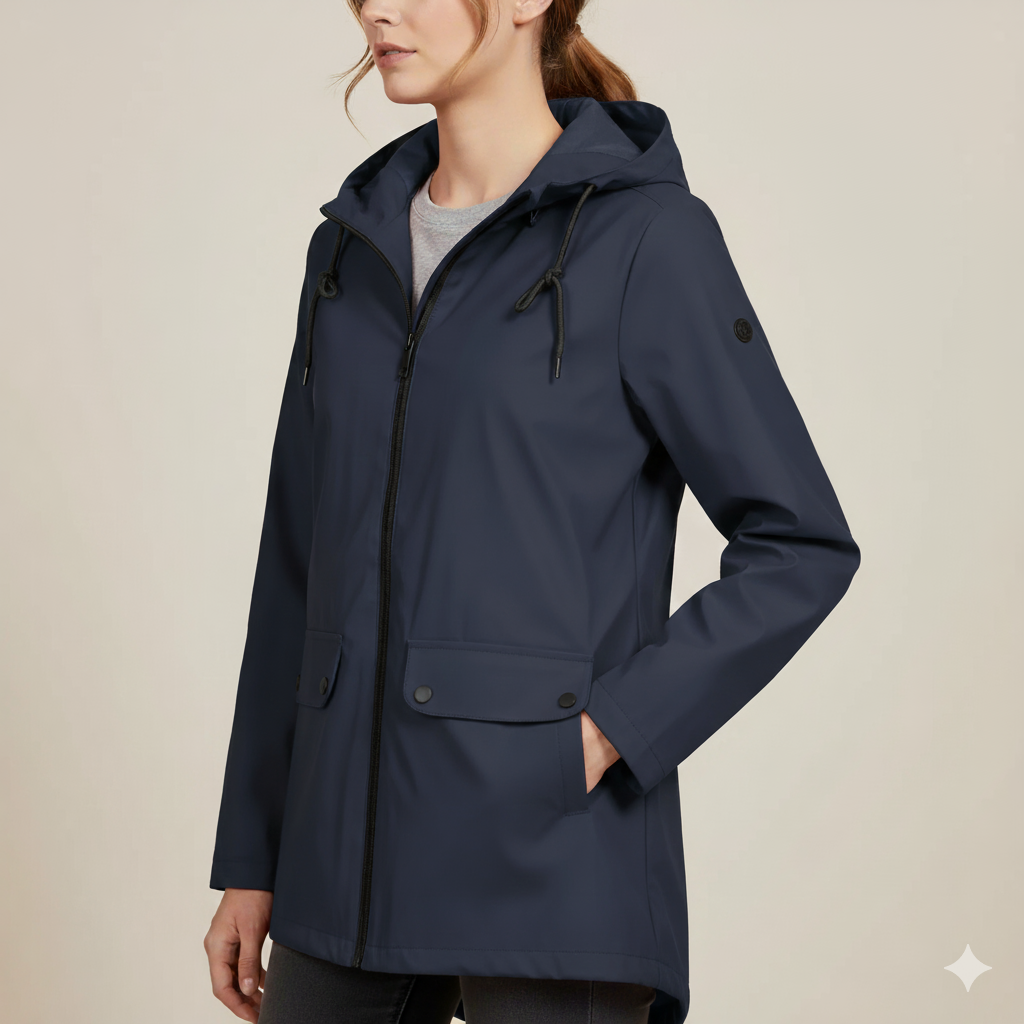 GABAN PARA DAMA IMPERMEABLE CON CAPOTA