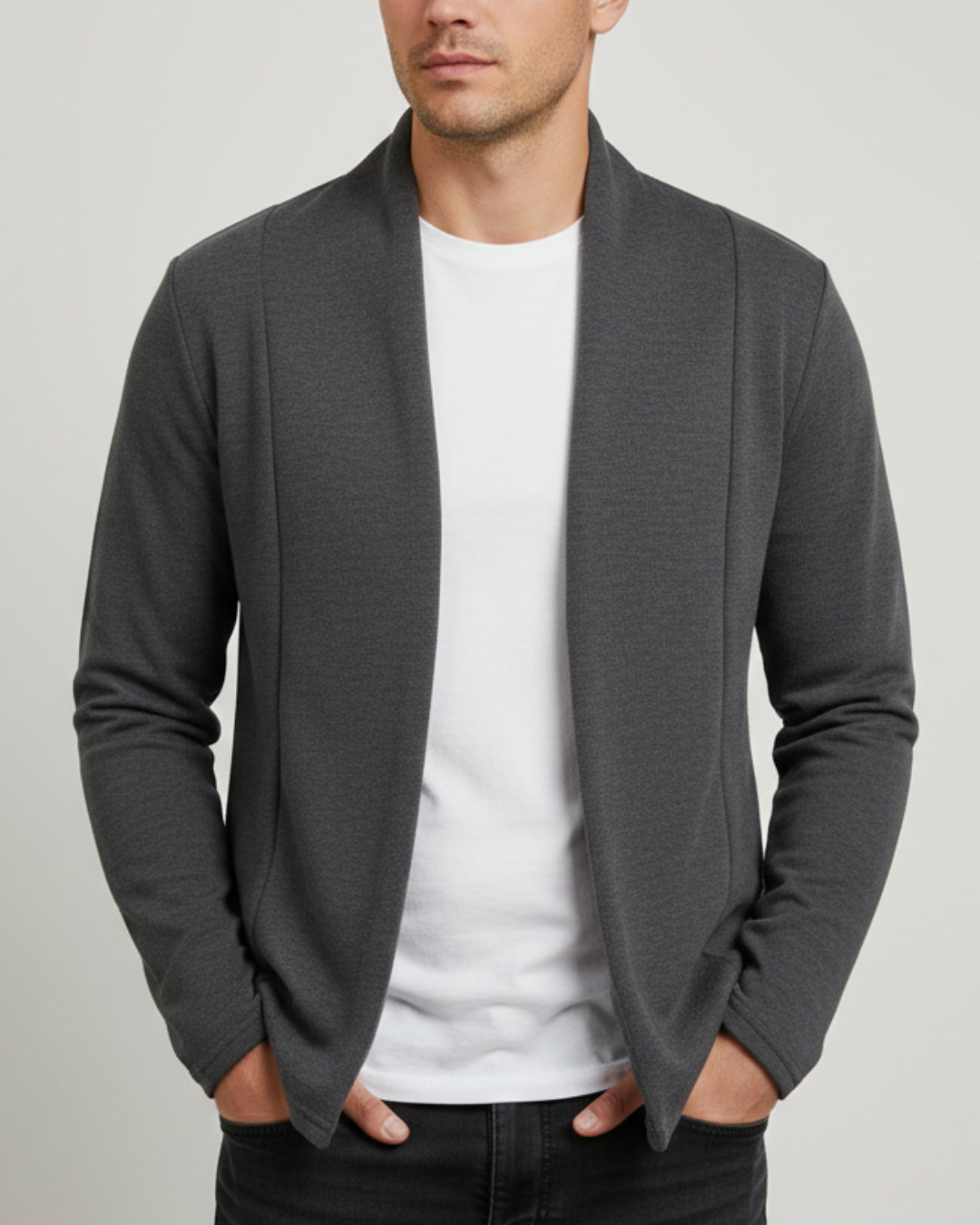 NOVEDOSO   BLAZER CORTO PARA HOMBRE EN ALGODON PREMIUM