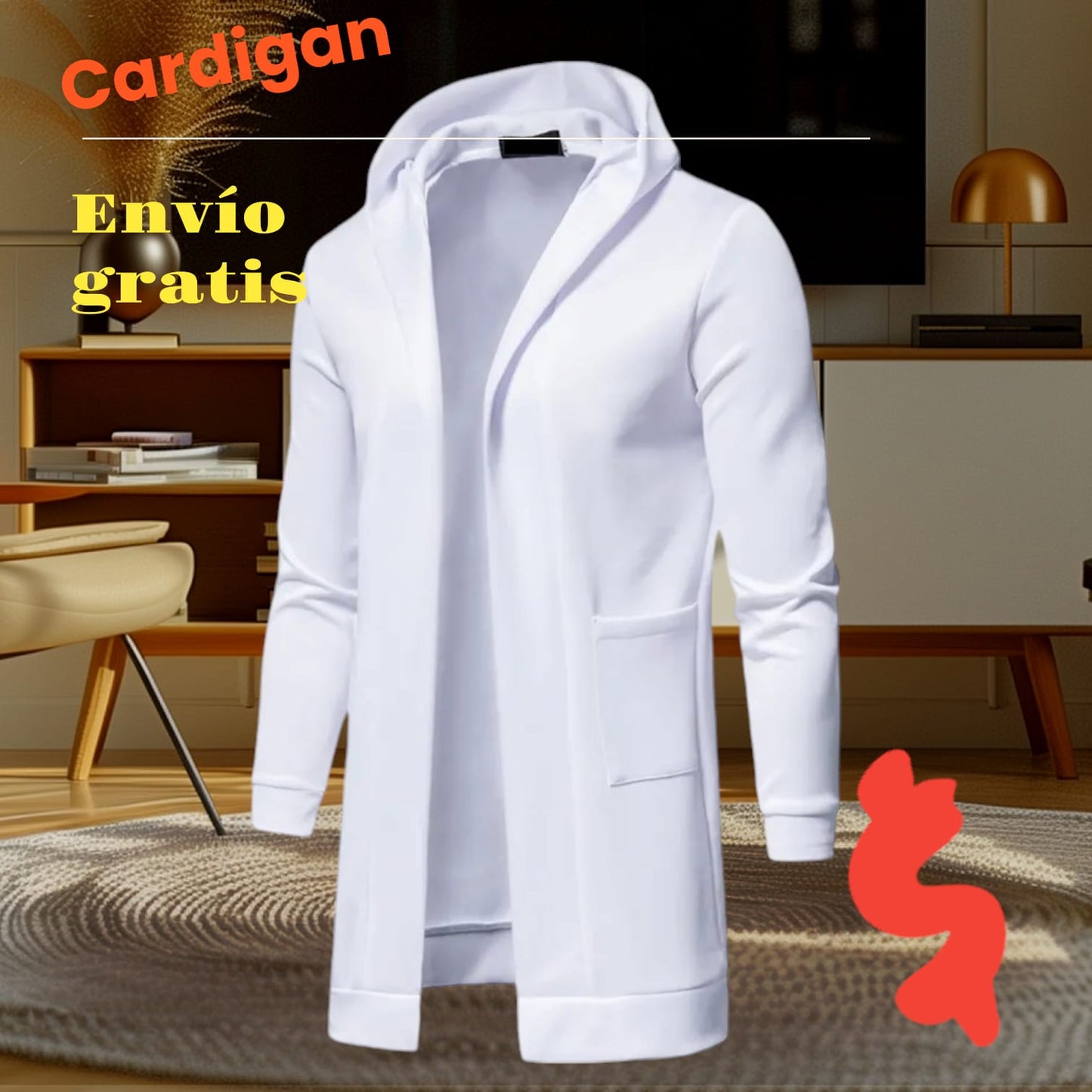 NUEVO CARDIGAN CON CAPOTA  PARA HOMBRE