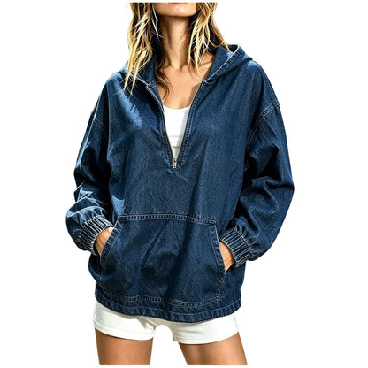 CHAQUETA OVERSIZE  EN JEAN PARA  DAMA