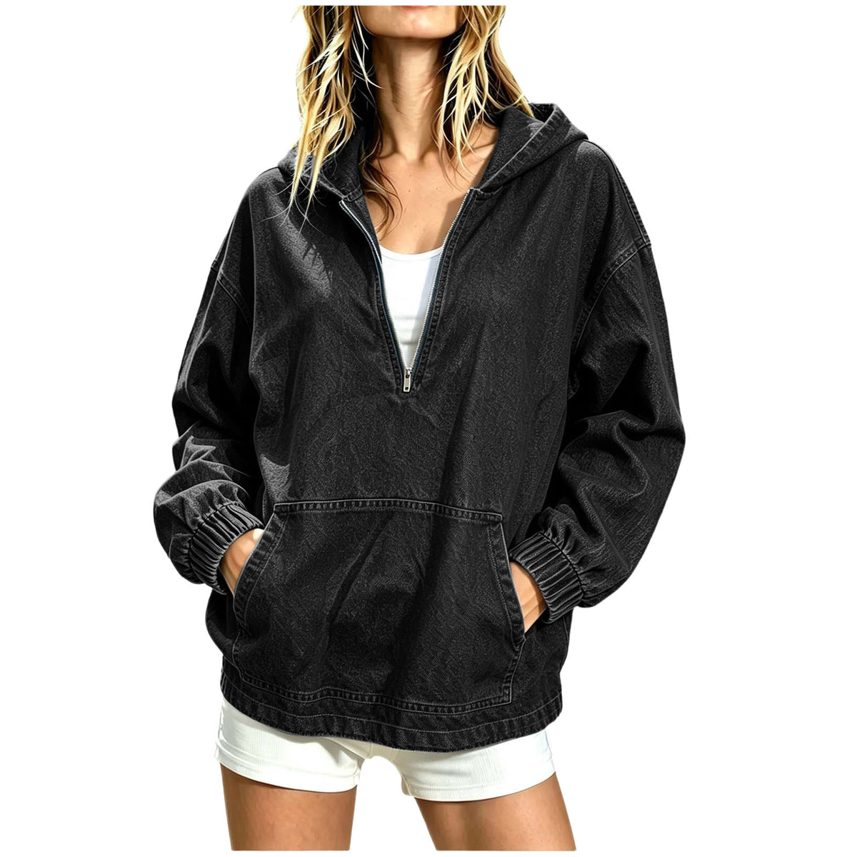 CHAQUETA OVERSIZE  EN JEAN PARA  DAMA