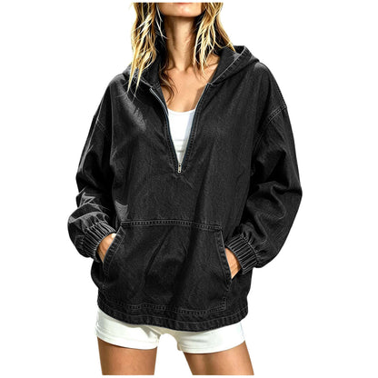 CHAQUETA OVERSIZE  EN JEAN PARA  DAMA