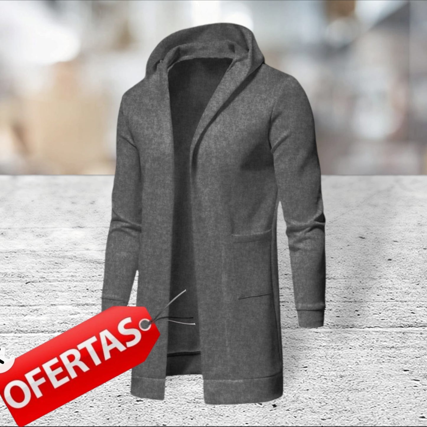 NUEVO CARDIGAN CON CAPOTA  PARA HOMBRE